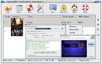 Aurora MPEG To DVD Burner v5.22