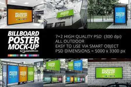 CreativeMarket - 7+2 Billboard & Poster mockups