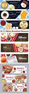 Vectors - Shiny Breakfast Banners