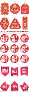 Vectors - Red Christmas Sale Stickers