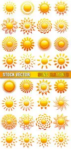 Stock Vector - Suns Elements