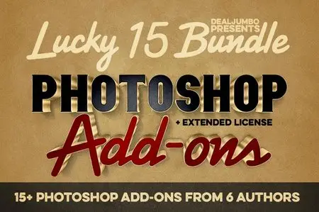 CreativeMarket - Lucky 15 Bundle - Photoshop Addons
