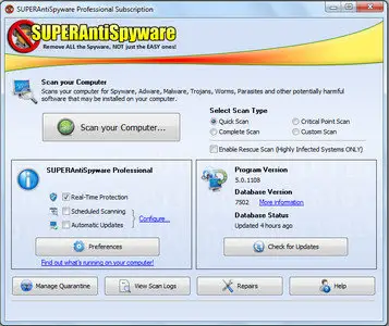 SUPERAntiSpyware Professional 5.1.1002 Final Multilingual