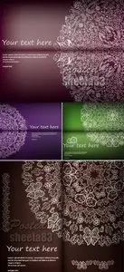 Vintage Backgrounds with Lace Vector