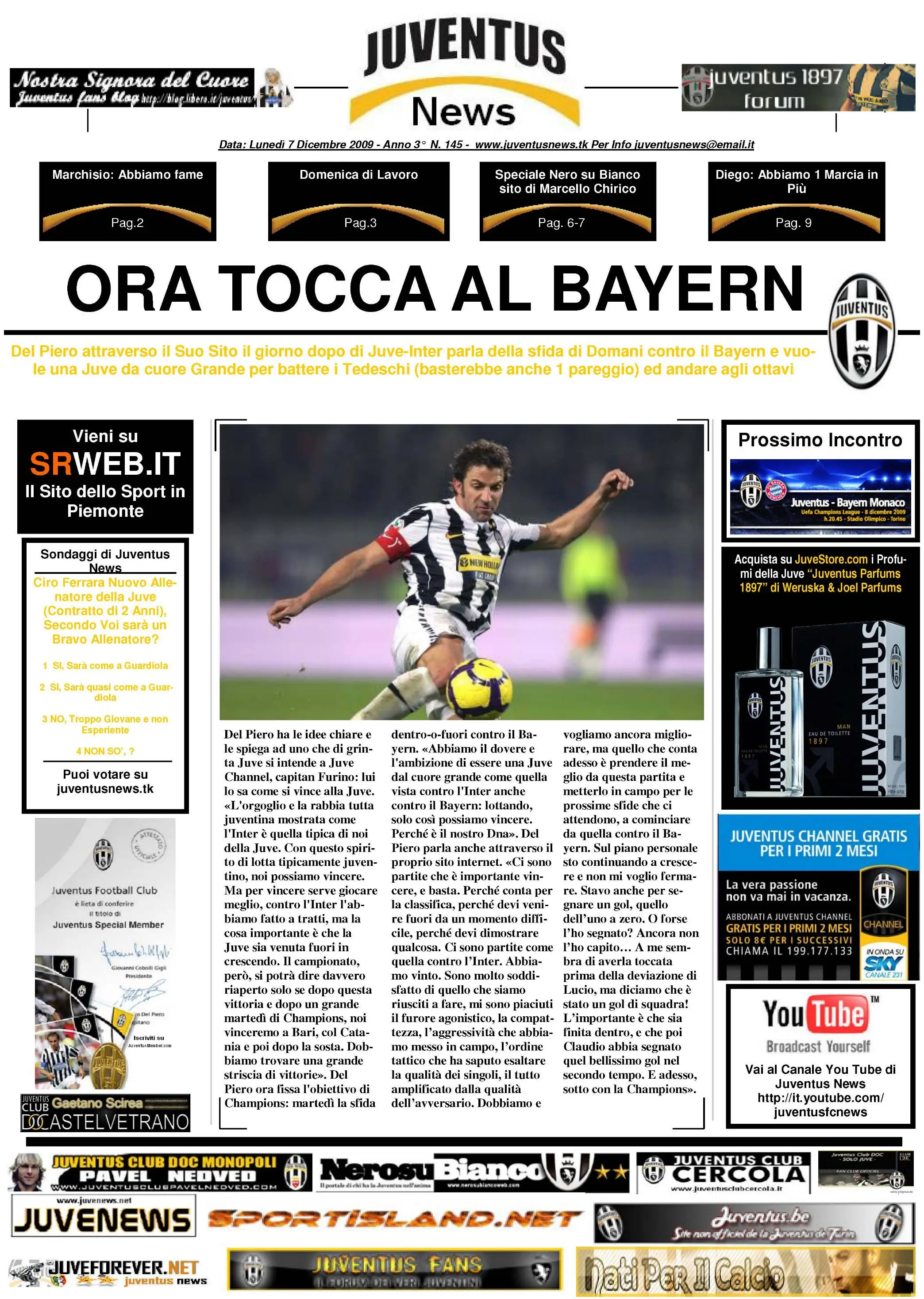 Juventus News 07.12.2009