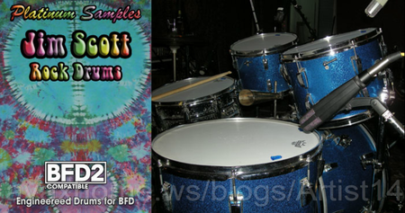 Platinum Samples Jim Scott Rock Drums Vol 1 & 2 BFD Expansion Pack