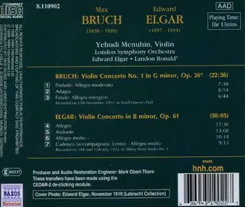 Elgar, Bruch: Violin Concertos / London Symphony Orchestra, Yehudi Menuhin (1999)