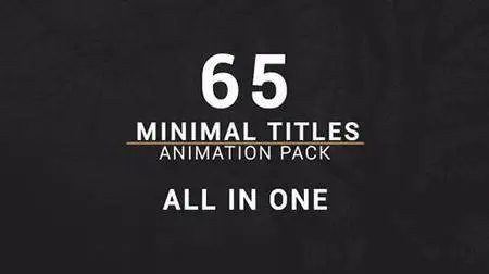 Minimal Titles Pack - Project for After Effects (VideoHive)