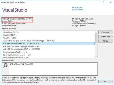 Microsoft Visual Studio 2017 version 15.3.4 (4 Editions & Team Explorer)