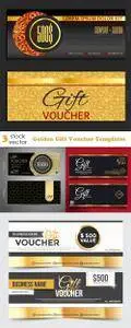 Vectors - Golden Gift Voucher Templates