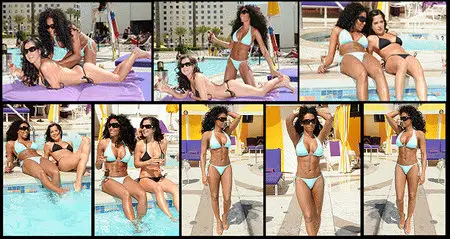 Mel B and Kelly Monaco Las Vegas bikini