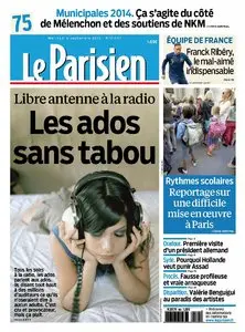 Le Parisien du Mercredi 4 Septembre 2013