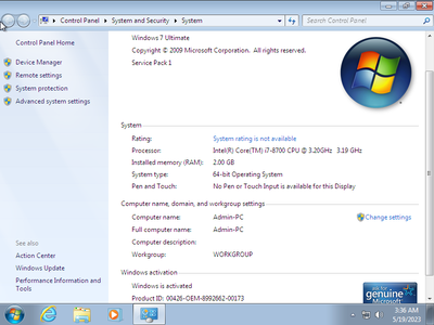 Windows 7 SP1 Ultimate With Office Pro Plus 2010 VL May 2023 (x64) Multilingual Preactivated
