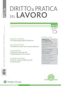 Diritto e Pratica del Lavoro N.15 - 13 Aprile 2019