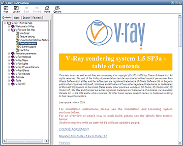 Vray 1.5SP3a Help (single file)