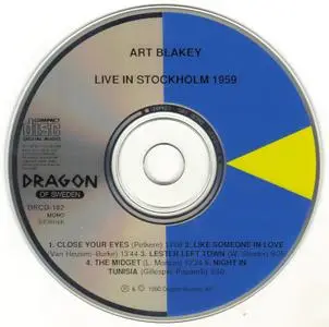 Art Blakey & The Jazz Messengers - Live In Stockholm 1959 (1990) {Dragon Records DRCD 182}