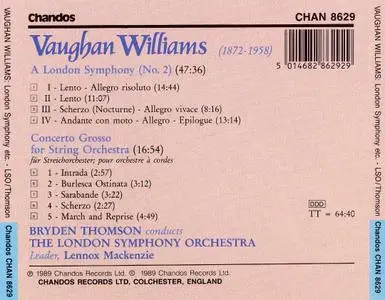 The London Symphony Orchestra, Bryden Thomson - Williams: A London Symphony (No 2), Concerto Grosso (1989)