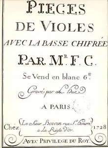 François Couperin pièces de Violes