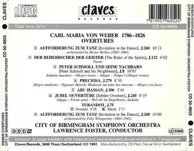 Lawrence Foster, City of Birmingham Symphony Orchestra - Carl Maria von Weber: Overtures (1997)