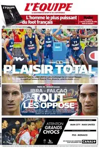 L'Equipe du Samedi 21 Septembre 2013