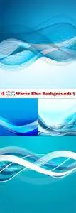 Vectors - Waves Blue Backgrounds 7