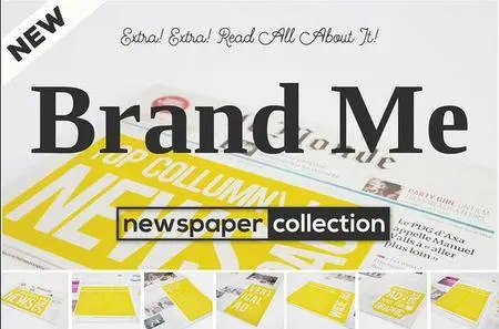 CreativeMarket - Brand Me - Newspaper Ad Mock-ups