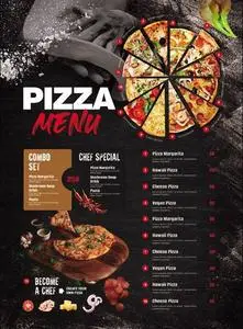 Pizza Menu Flyer - Restaurant Menu PSD Template