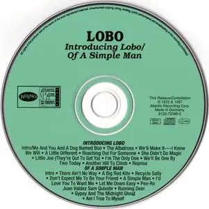 Lobo - Introducing Lobo (1971) Of A Simple Man (1972) (1997 2on1) *Re-Up*