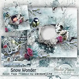 2 Vintage Winter Scrap Kits