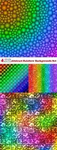 Vectors - Abstract Rainbow Backgrounds Set