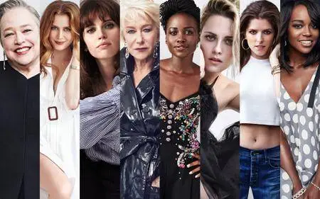 Kristen Stewart, Amy Adams, Anna Kendrick, Felicity Jones and Helen Mirren by Dan Martensen for ELLE US November 2016