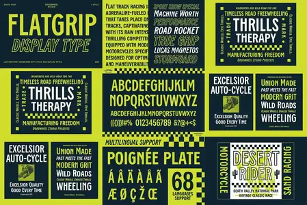 GW Flatgrip - Low Contrast Condensed Display Font