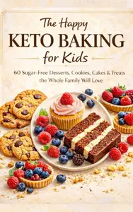 The Happy Keto Baking for Kids: 60 Sugar-Free Desserts, Cookies, Cakes & Treats the Whole Family Will Love