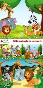 Vectors - Wild animals in nature 3