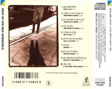 Rick Springfield - Rock Of Life (1988) [Japan, R32P-1140]