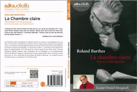 Roland Barthes, "La chambre claire: Note sur la photographie suivi d'un entretien avec Benoît Peeters"