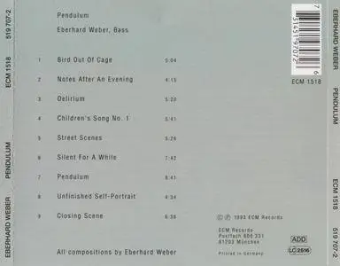 Eberhard Weber - Pendulum (1993) {ECM 1518}