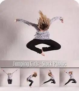 Jumping Girls - Stock Photos