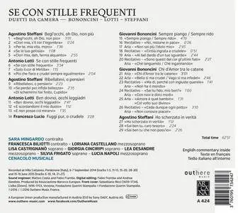 Sara Mingardo, Cenacolo Musicale - Bononcini, Lotti & Steffani: Se con stille frequenti. Duetti da camera (2016)