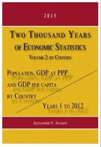 Two Thousand Years of Economic Statistics, Years 1 - 2012: Population, GDP at PPP, and GDP Per Capita. Volume 2, by Country