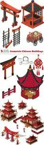 Vectors - Isometric Chinese Buildings