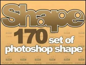 170 set of Photoshop Shape