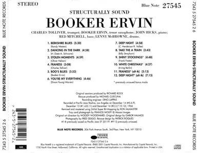 Booker Ervin - Structurally Sound (1966) {Blue Note Connoisseur CD Series 27545 rel 2001}