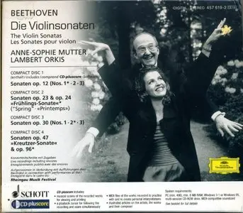 Anne-Sophie Mutter & Lambert Orkis - Beethoven. Die Violinsonaten [4CD BoxSet] (1998) {Deutsche Grammophon}