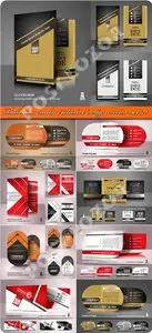 Business cards exclusive design vector set 28