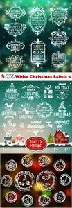 Vectors - White Christmas Labels 5