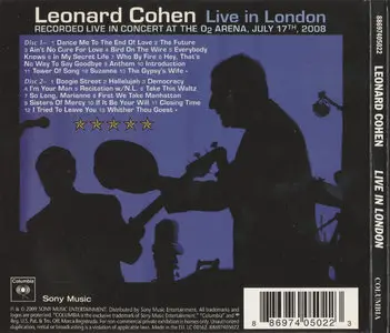 Leonard Cohen - Live in London (2009) [2CD] {Columbia} [Repost]