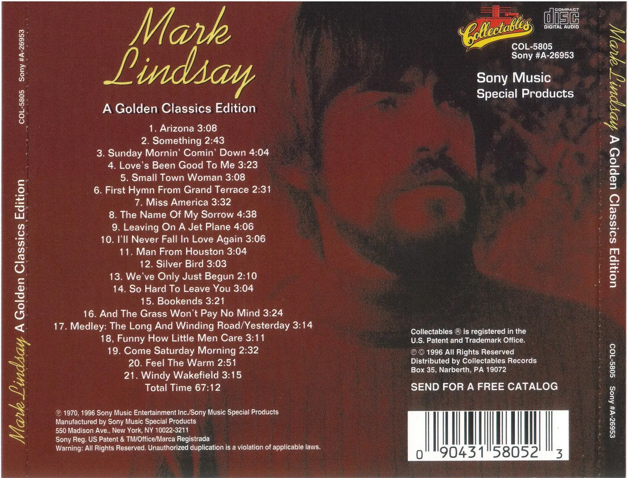 Mark Lindsay - Arizona (1970) Silverbird (1970) (1996 2on1) *Re-Up*