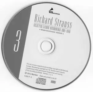 Richard Strauss - Selected Lieder Recordings 1901-1946 (2014) {3CD Set Marston Sesquicentennial Edition 53017-2}