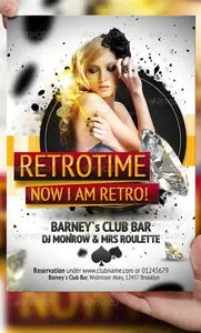 GraphicRiver RetroTime Party Flyer Template